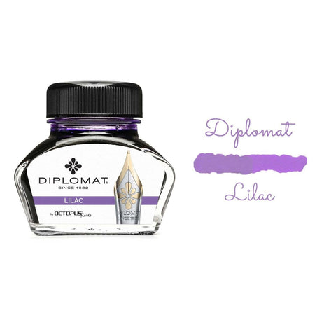 Diplomat Octopus Ink Bottle (Lilac - 30 ML) D41001017 - SCOOBOO - DP_INKBTL_LIL_30ML_D41001017 - Ink Bottle