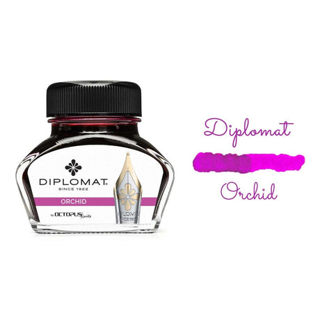 Diplomat Octopus Ink Bottle (Orchid - 30 ML) D41001012 - SCOOBOO - DP_INKBTL_ORC_30ML_D41001012 - Ink Bottle
