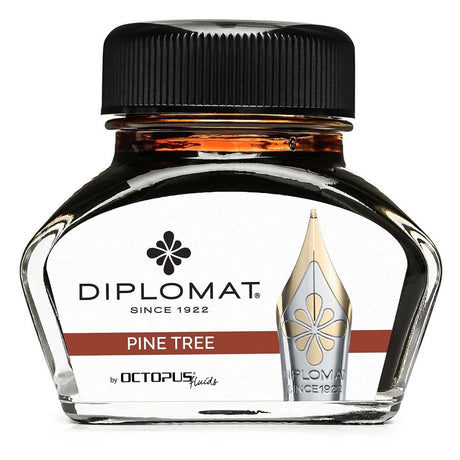 Diplomat Octopus Ink Bottle (Pine Tree - 30 ML) D41001019 - SCOOBOO - DP_INKBTL_PNE_TRE_30ML_D41001019 - Ink Bottle