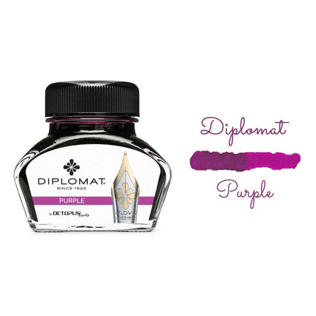 Diplomat Octopus Ink Bottle (Purple - 30 ML) D41001011 - SCOOBOO - DP_INKBTL_PPL_30ML_D41001011 - Ink Bottle
