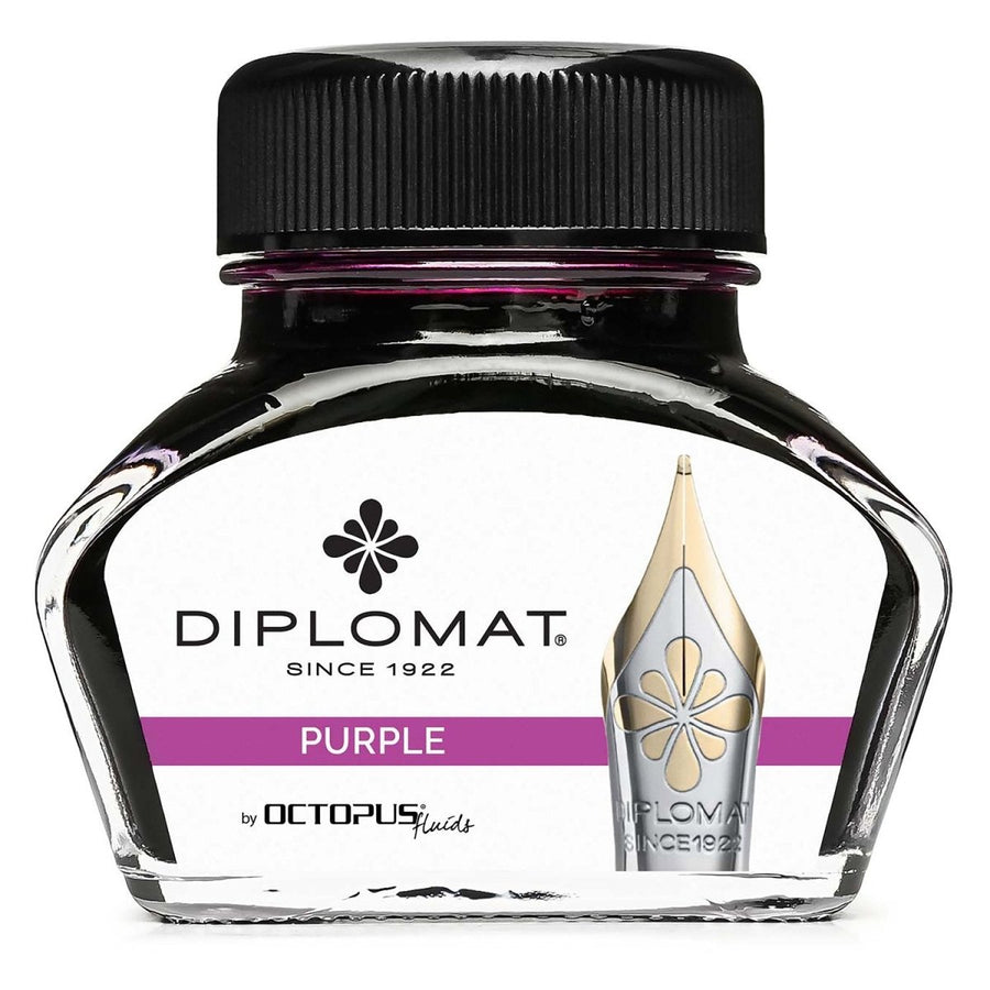 Diplomat Octopus Ink Bottle (Purple - 30 ML) D41001011 - SCOOBOO - DP_INKBTL_PPL_30ML_D41001011 - Ink Bottle