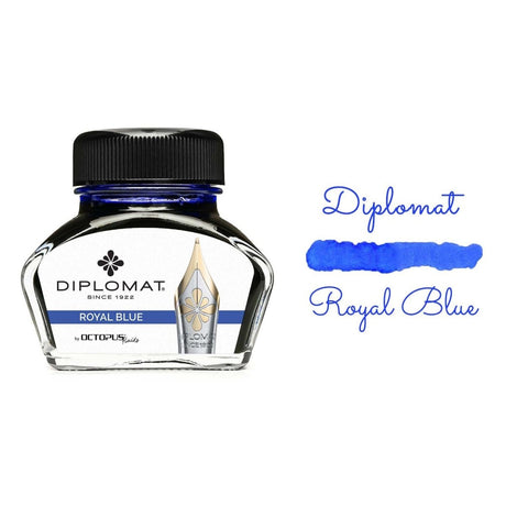 Diplomat Octopus Ink Bottle (Royal Blue - 30 ML) D41001003 - SCOOBOO - DP_INKBTL_RYL_BLU_30ML_D41001003 - Ink Bottle