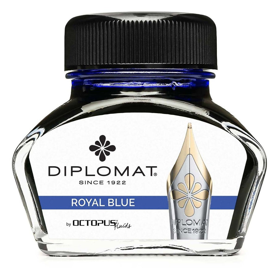 Diplomat Octopus Ink Bottle (Royal Blue - 30 ML) D41001003 - SCOOBOO - DP_INKBTL_RYL_BLU_30ML_D41001003 - Ink Bottle