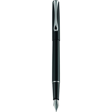 Diplomat Traveller Black Lacquer Fountain Pen - SCOOBOO - DP_D10424935_TRVL_BLK_LQ_FPM - Fountain Pen