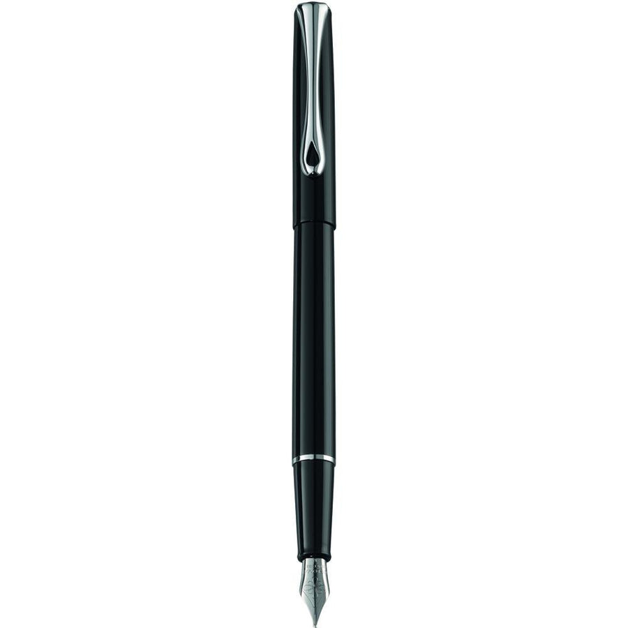Diplomat Traveller Black Lacquer Fountain Pen - SCOOBOO - DP_D10424935_TRVL_BLK_LQ_FPM - Fountain Pen