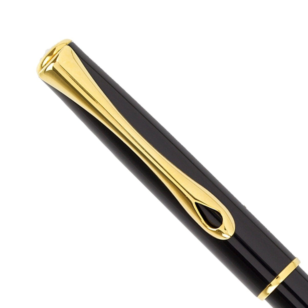 Diplomat Traveller Black Lacquer Gold easyFLOW Ball Pen D40706040 - SCOOBOO - DP_TRVL_BLK_LQ_GLD_BP_D40706040 - Ballpoint Pen