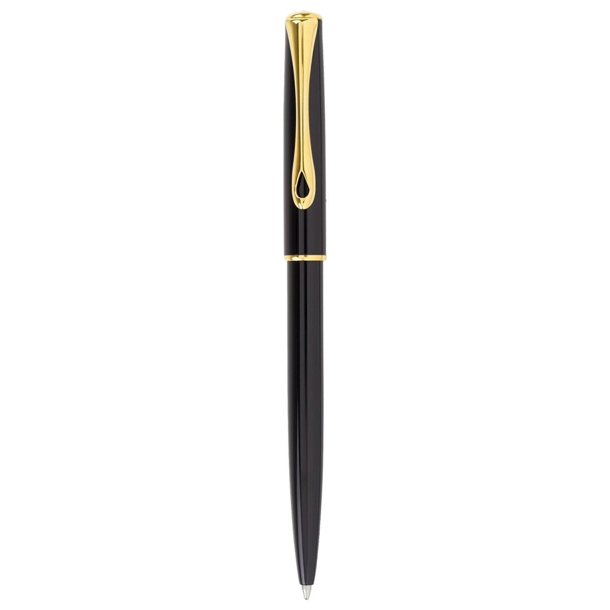 Diplomat Traveller Black Lacquer Gold easyFLOW Ball Pen D40706040 - SCOOBOO - DP_TRVL_BLK_LQ_GLD_BP_D40706040 - Ballpoint Pen