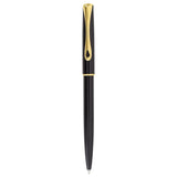 Diplomat Traveller Black Lacquer Gold easyFLOW Ball Pen D40706040 - SCOOBOO - DP_TRVL_BLK_LQ_GLD_BP_D40706040 - Ballpoint Pen