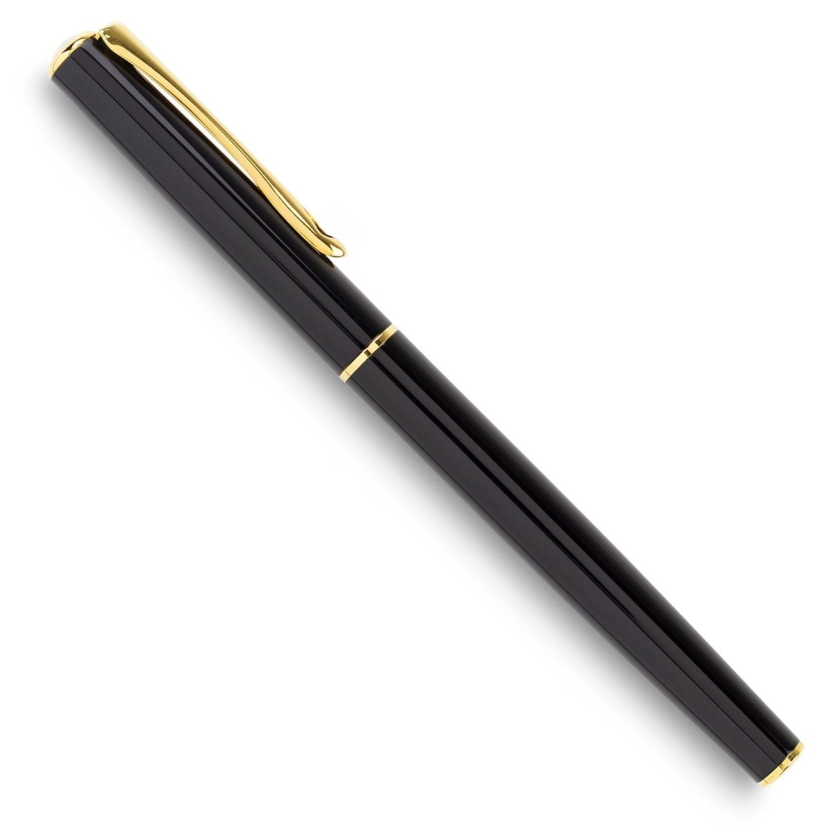 Diplomat Traveller Black Lacquer Gold Fountain Pen - SCOOBOO - DP_TRVL_BLK_LQ_GLD_FPF_D40706023 - Fountain Pen