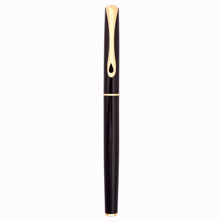 Diplomat Traveller Black Lacquer Gold Roller Ball Pen D40706030 - SCOOBOO - DP_TRVL_BLK_LQ_GLD_RB_D40706030 - Roller Ball Pen
