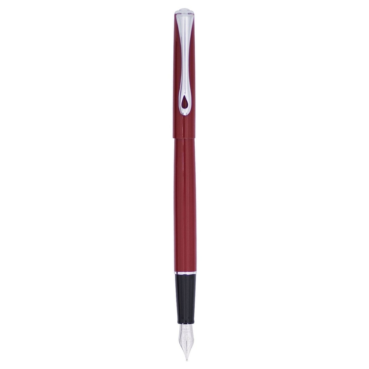 Diplomat Traveller Dark Red CT Fountain Pen - SCOOBOO - DP_TRVL_DKRED_CT_FPF_D40708023 - Fountain Pen