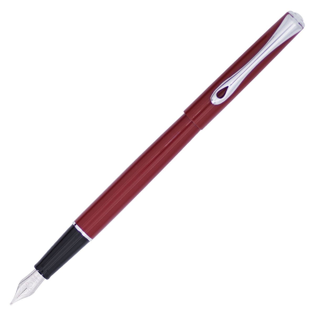 Diplomat Traveller Dark Red CT Fountain Pen - SCOOBOO - DP_TRVL_DKRED_CT_FPF_D40708023 - Fountain Pen