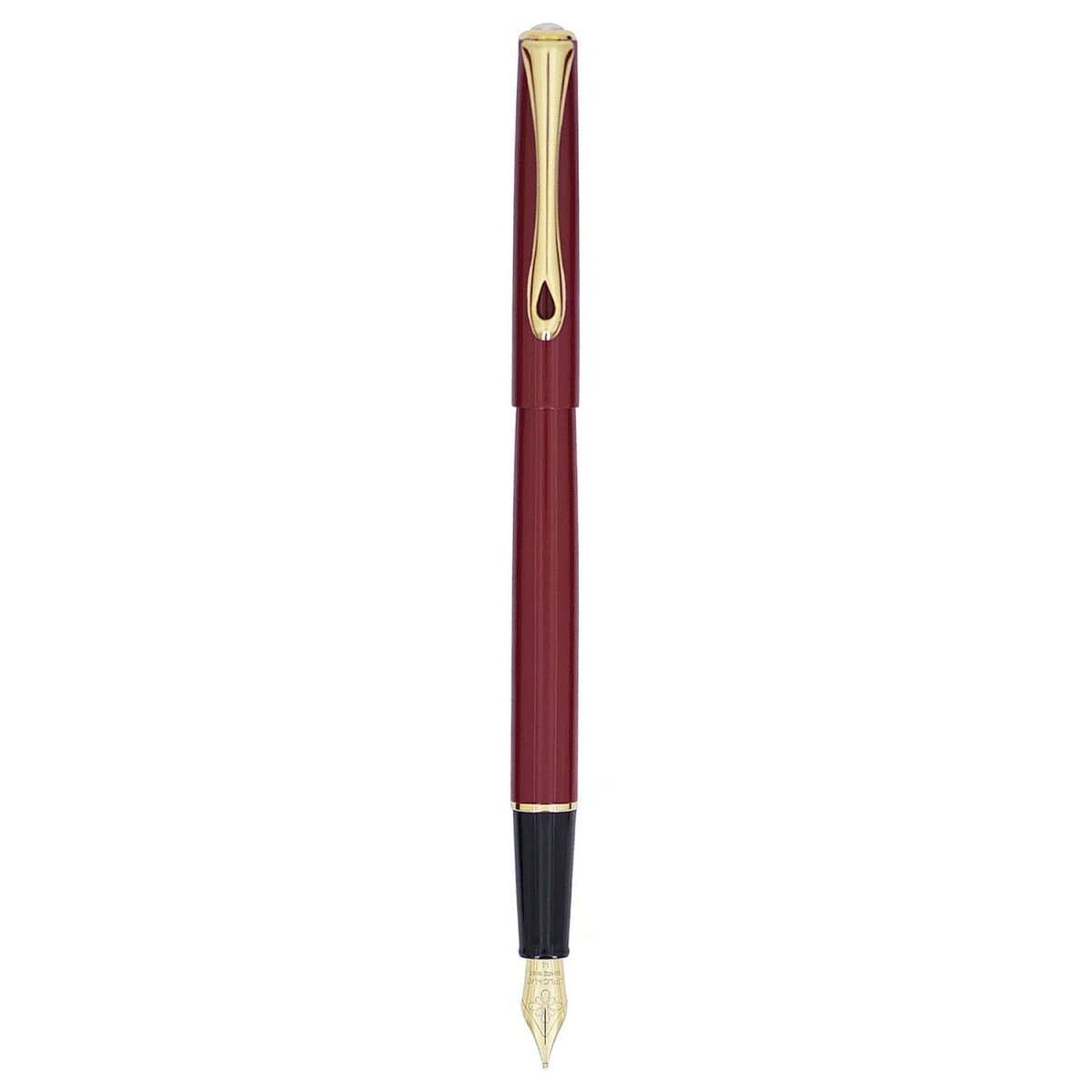 Diplomat Traveller Dark Red GT Fountain Pen - SCOOBOO - DP_TRVL_DKRED_GT_FPF_D40709023 - Fountain Pen