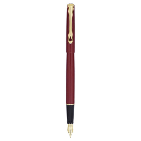 Diplomat Traveller Dark Red GT Fountain Pen - SCOOBOO - DP_TRVL_DKRED_GT_FPF_D40709023 - Fountain Pen