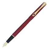 Diplomat Traveller Dark Red GT Fountain Pen - SCOOBOO - DP_TRVL_DKRED_GT_FPF_D40709023 - Fountain Pen