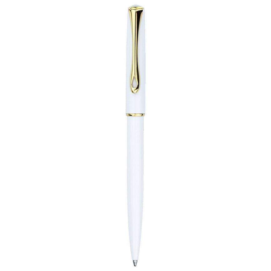 Diplomat Traveller Snow White Gold easyFLOW Ball Pen D40705040 - SCOOBOO - DP_D40705040_TRVL_SNWHTGLD_BP - Ballpoint Pen