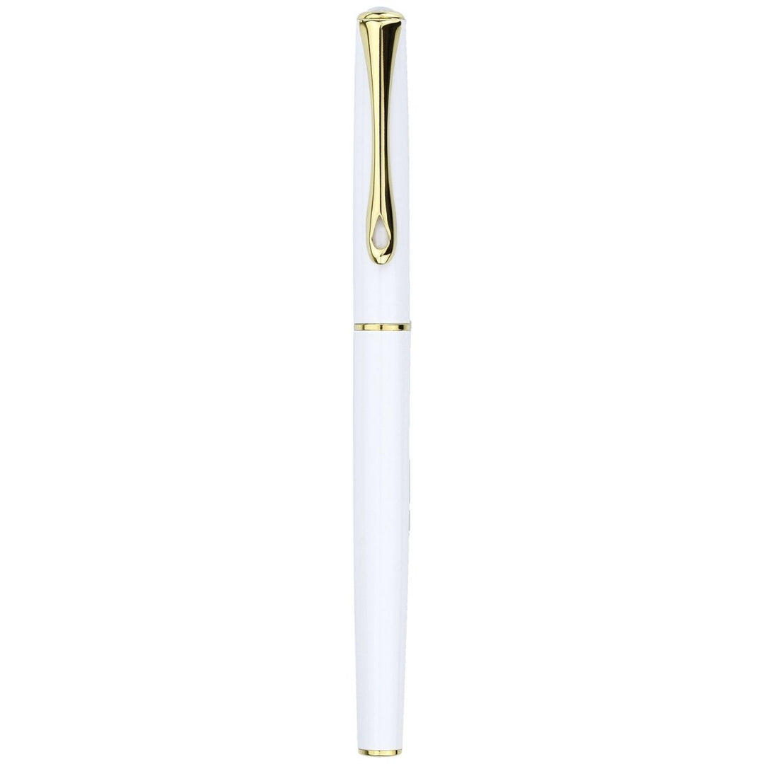 Diplomat Traveller Snow White Gold Fountain Pen - SCOOBOO - DP_D40705023_TRVL_SNWHTGLD_FPF - Fountain Pen