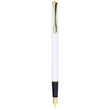 Diplomat Traveller Snow White Gold Fountain Pen - SCOOBOO - DP_D40705023_TRVL_SNWHTGLD_FPF - Fountain Pen