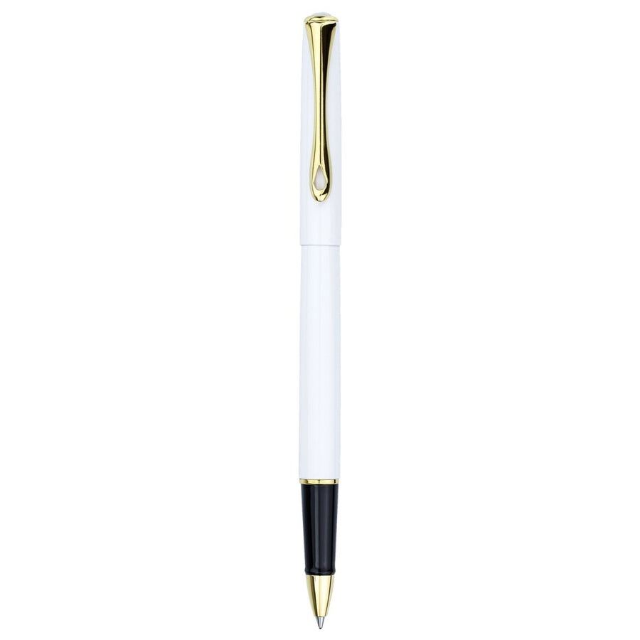 Diplomat Traveller Snow White Gold Roller Ball Pen D40705030 - SCOOBOO - DP_D40705030_TRVL_SNWHTGLD_RB - Roller Ball Pen