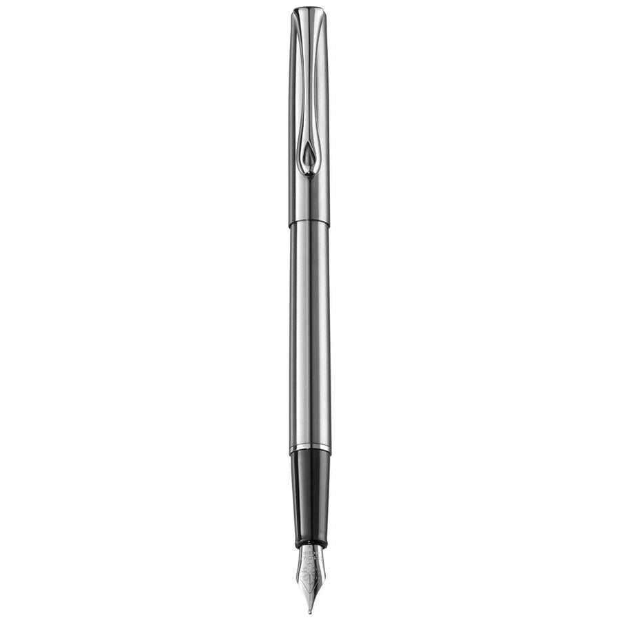 Diplomat Traveller Stainless Steel Fountain Pen - SCOOBOO - DP_D10059004_TRVL_SS_FPM - Fountain Pen