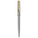 Diplomat Traveller Stainless Steel Gold easyFLOW Ball Pen D10061109 - SCOOBOO - DP_D10061109_TRVL_SS_GLD_BP - Ballpoint Pen