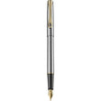 Diplomat Traveller Stainless Steel Gold Fountain Pen - SCOOBOO - DP_D10057461_TRVL_SS_GLD_FPM - Fountain Pen