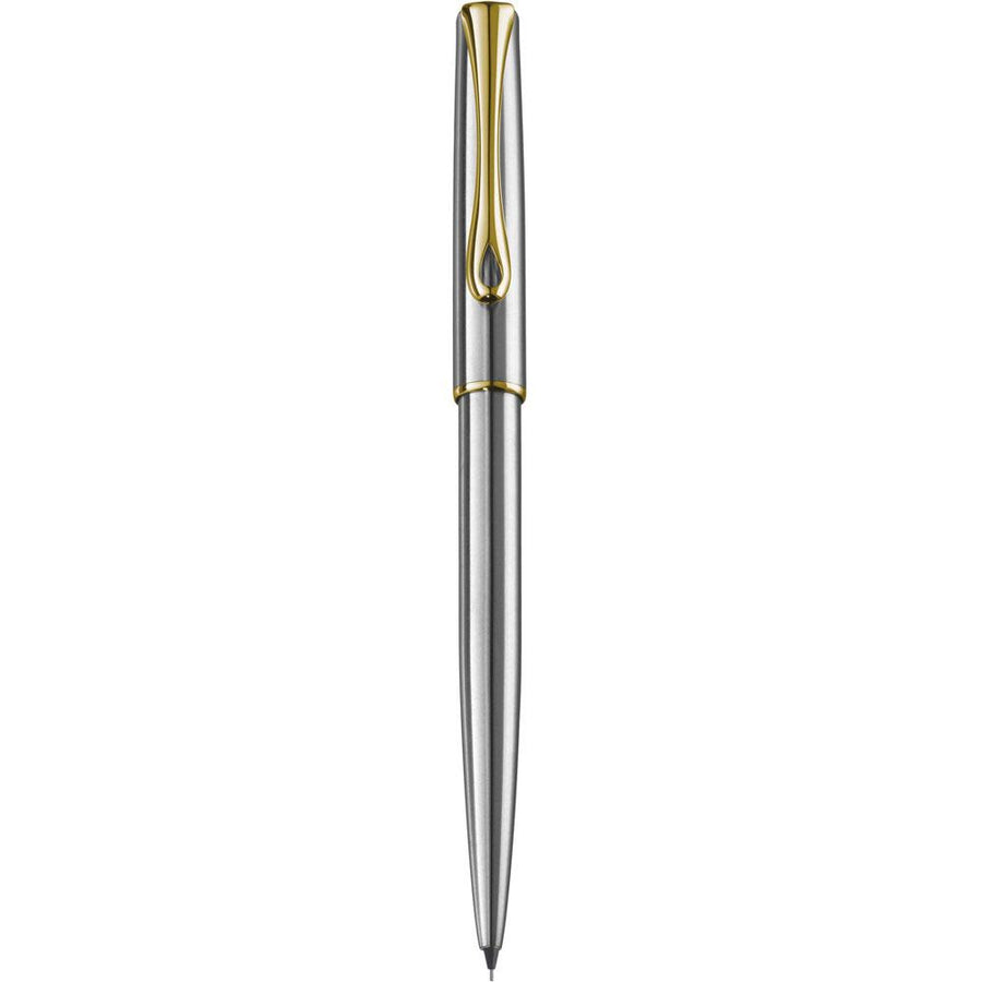 Diplomat Traveller Stainless Steel Gold Mechanical Pencil (0.5MM) D20000526 - SCOOBOO - DP_D20000526_TRVL_SS_GLD_MP05 - Mechanical Pencil
