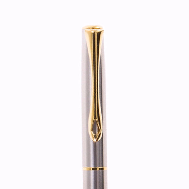 Diplomat Traveller Stainless Steel Gold Roller Ball Pen D20000651 - SCOOBOO - DP_D20000651_TRVL_SS_GLD_RB - Roller Ball Pen