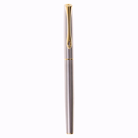 Diplomat Traveller Stainless Steel Gold Roller Ball Pen D20000651 - SCOOBOO - DP_D20000651_TRVL_SS_GLD_RB - Roller Ball Pen