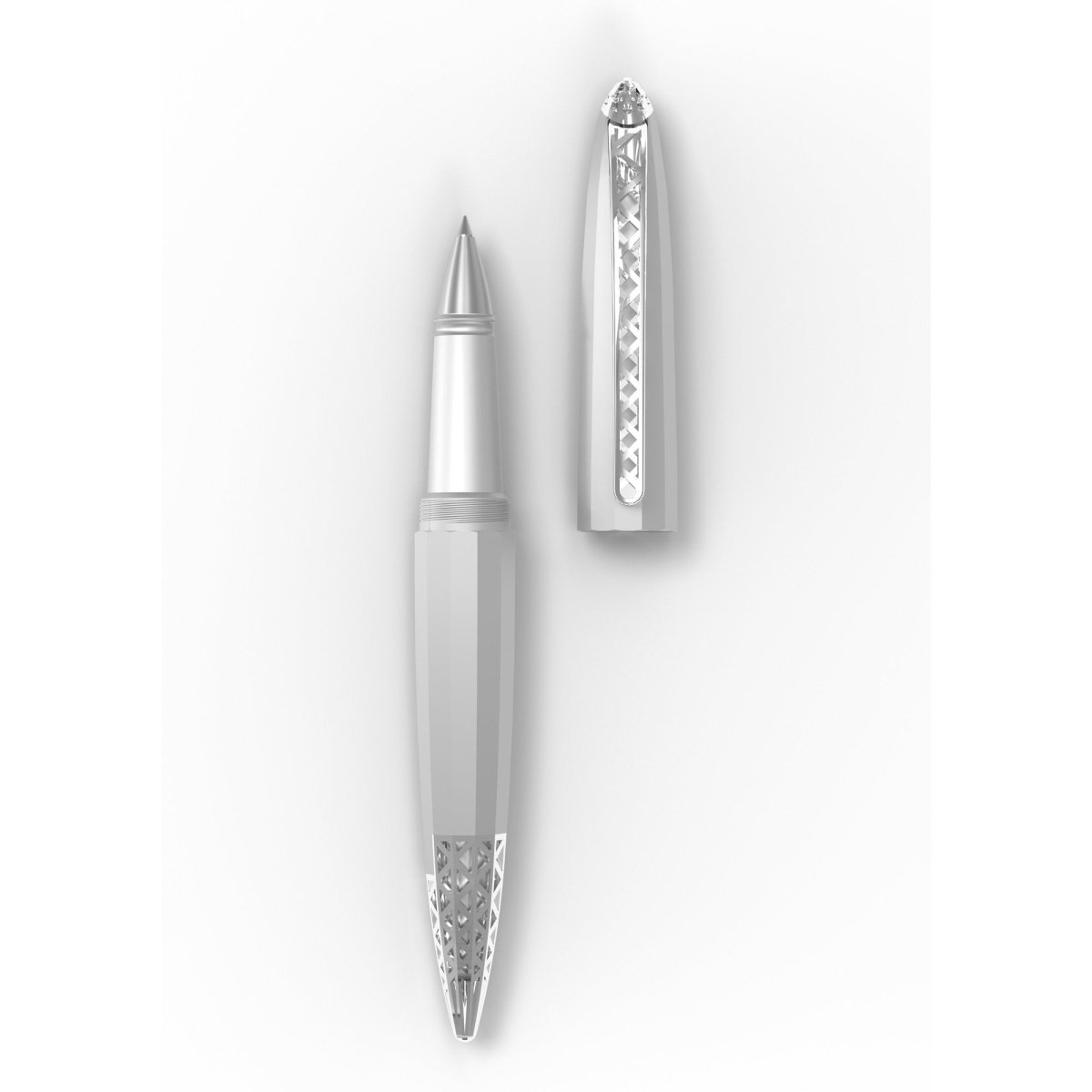 Diplomat Zepp Limited Edition Chrome Trim Roller Ball Pen - SCOOBOO - DP_ZEPP_CHR_RB_D40402030 - Roller Ball Pen