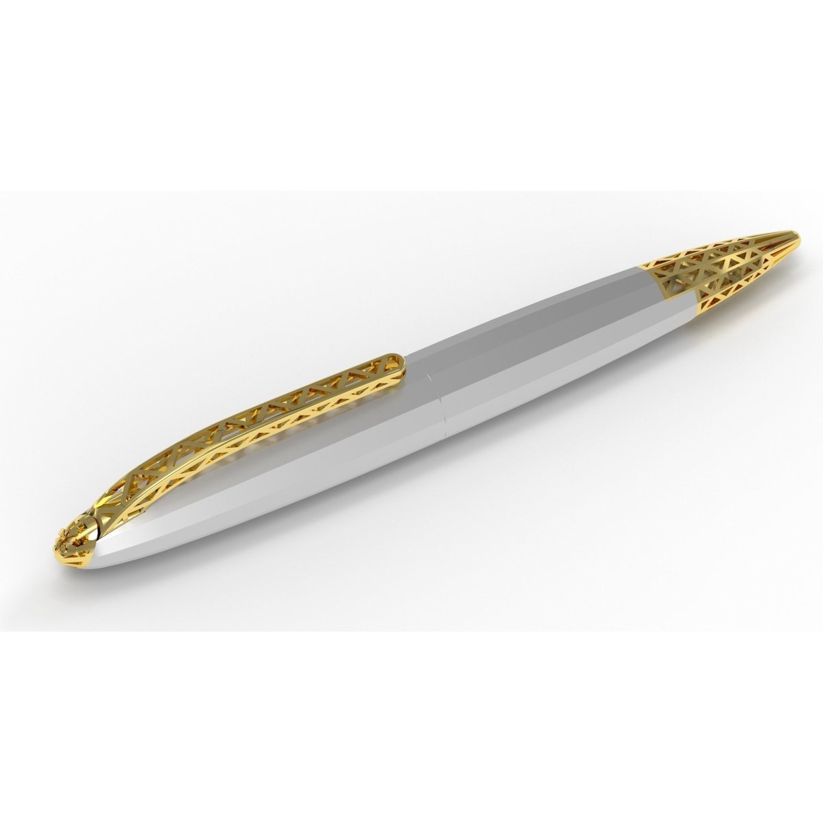 Diplomat Zepp Limited Edition Gold Trim Roller Ball Pen - SCOOBOO - DP_ZEPP_GLD_RB_D40401030 - Roller Ball Pen