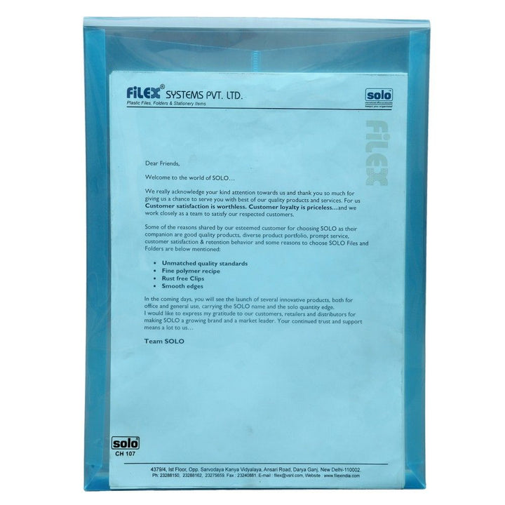 Solo Document Bag - A4 (Pack Of 2) - SCOOBOO - CH107 - Folders & Fillings