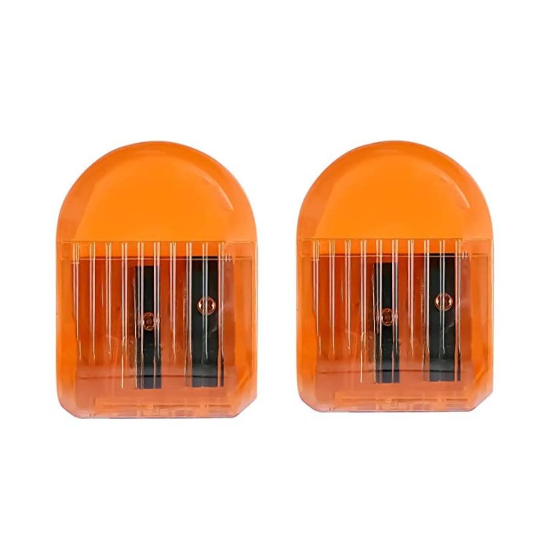 Doms Double Hole Neon Colored Pencil Sharpeners Pack Of 2 - SCOOBOO - 8712 - Sharpeners