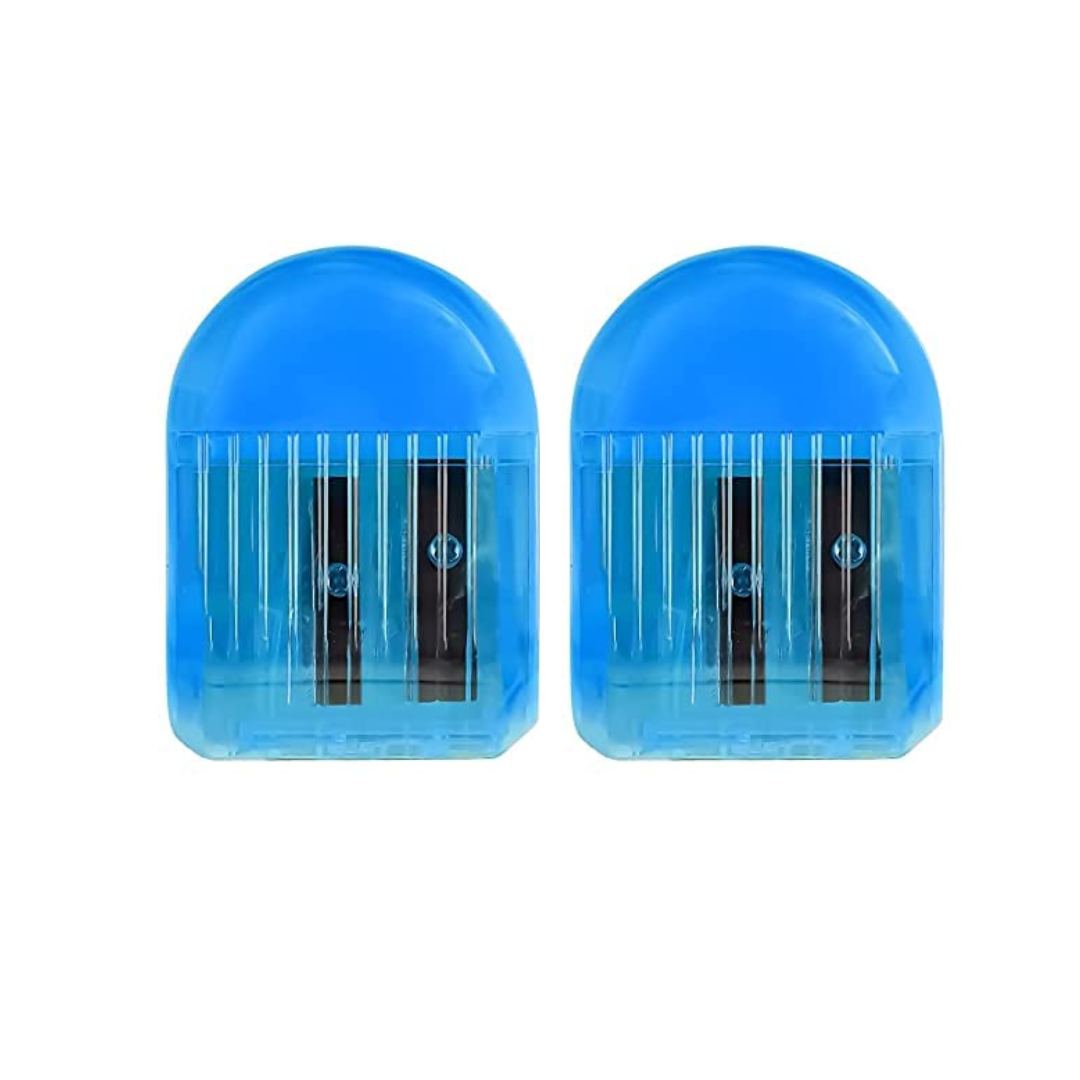 Domes Translucent Sharpner Doms Double Hole Neon Colored Pencil Sharpeners Pack Of 2 - SCOOBOO - Doms