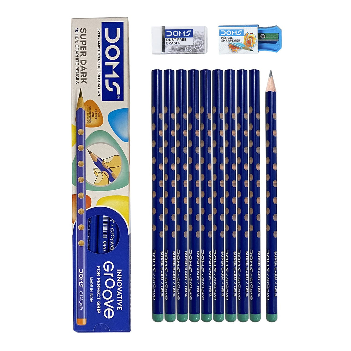 DOMS Groove Blue Pencils (Set of 2) - SCOOBOO - 8418 - Pencils