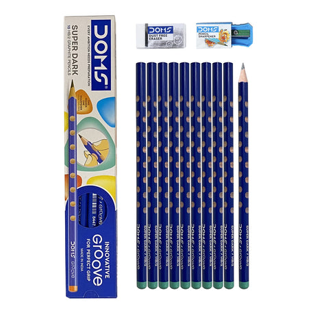DOMS Groove Blue Pencils (Set of 2) - SCOOBOO - 8418 - Pencils