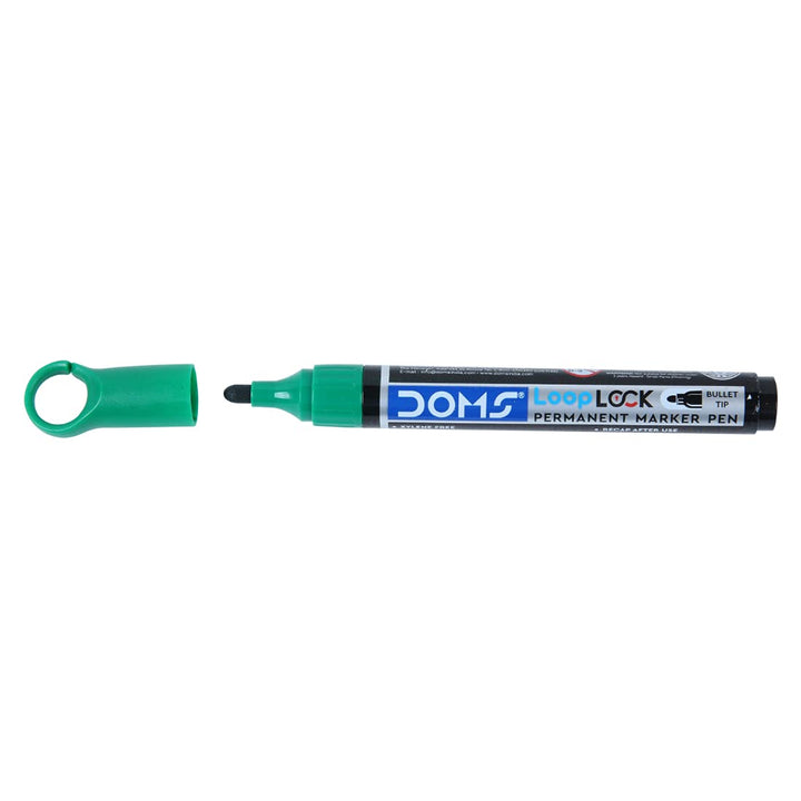 DOMS Loop Lock Permanent Marker Pen - SCOOBOO - 8323 - White-Board & Permanent Markers
