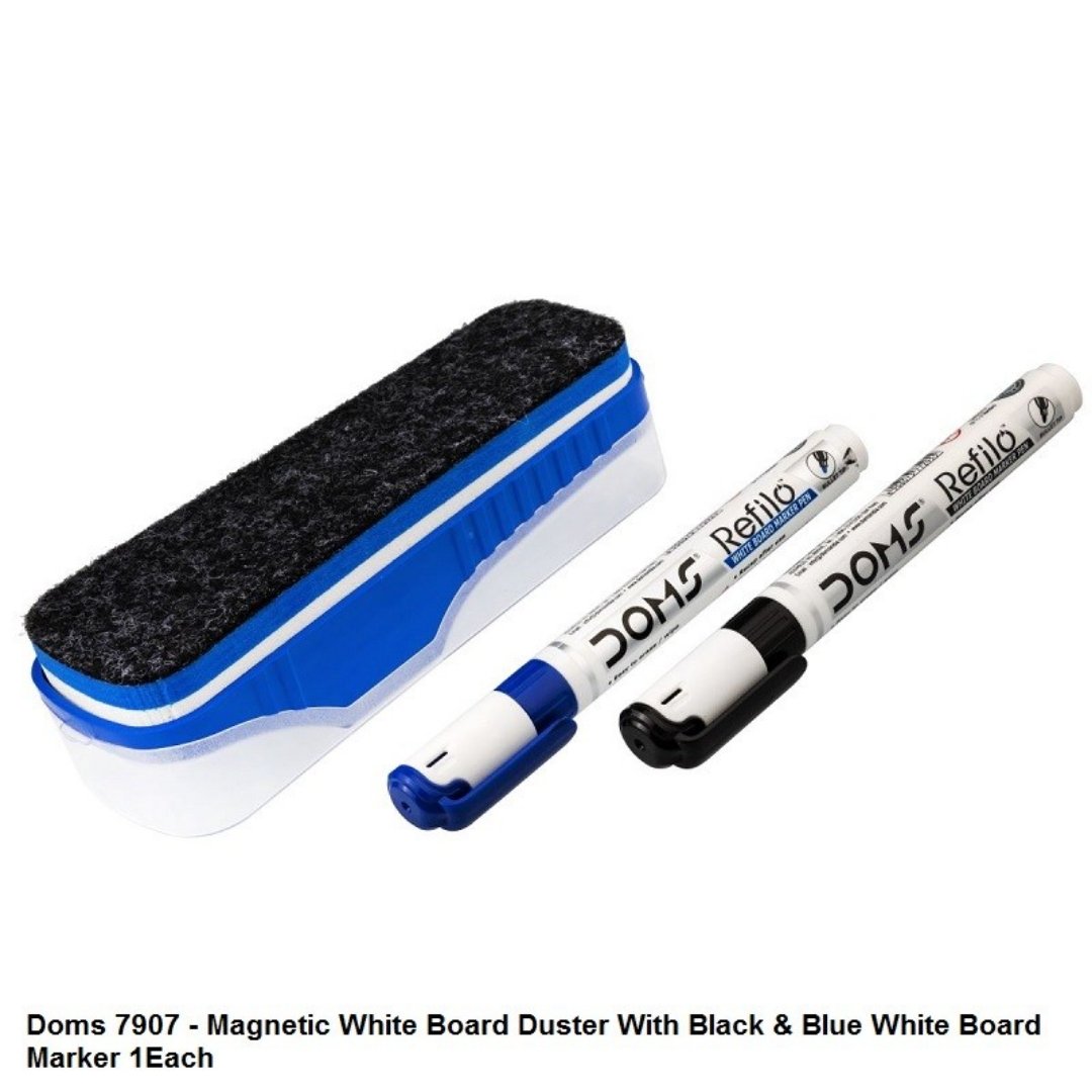 DOMS Magnetic White Board Duster With 2 Marker - SCOOBOO - 7907 - White-Board & Permanent Markers