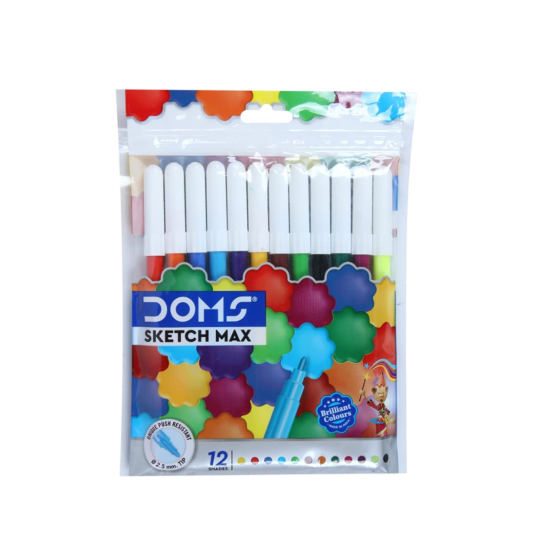 pik 12 colour Sketch Pen Big For School Collage Office Packaging Type  Packet