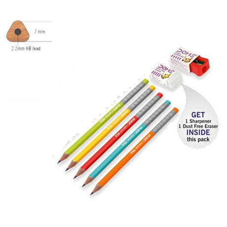 Doms Super Dark HB/2 Graphite Pencils (Pack of 2) - SCOOBOO - 7046 - Pencils