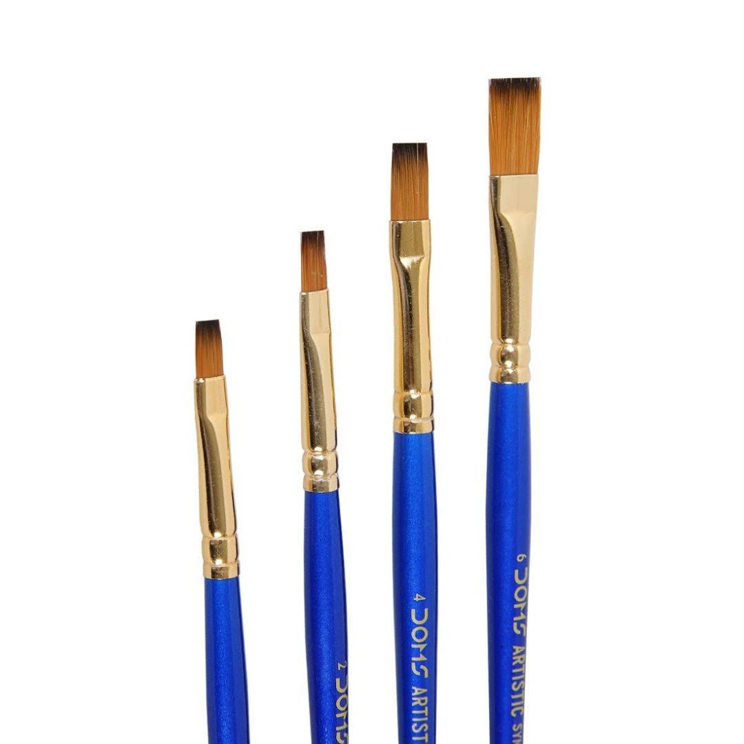 DOMS Synthetic Paint Brush Set (Round) - SCOOBOO - 8063 - Paint Brushes & Palette Knives