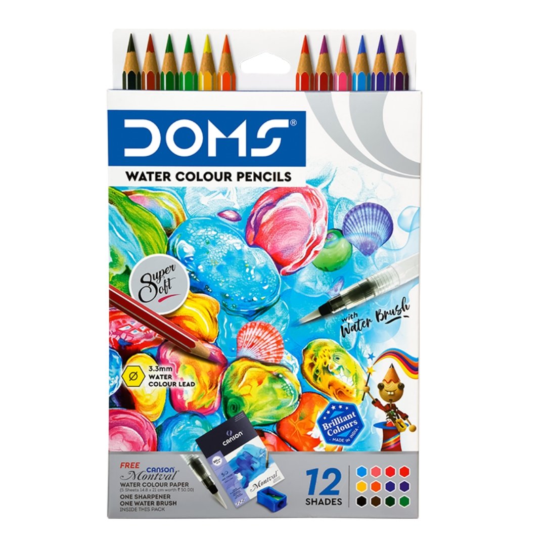 Doms Water Color Pencils - SCOOBOO - 8392 - Watercolour Pencils