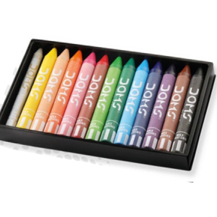 Doms Wax Crayons 12 Shades - SCOOBOO - 7124 - wax crayon