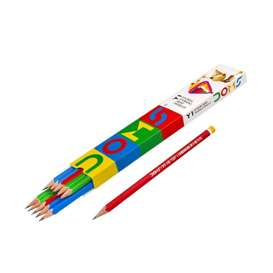 DOMS Y1 Pencil Extra Dark Triangle Pencils (Set of 2) - SCOOBOO - 7932 - Pencils