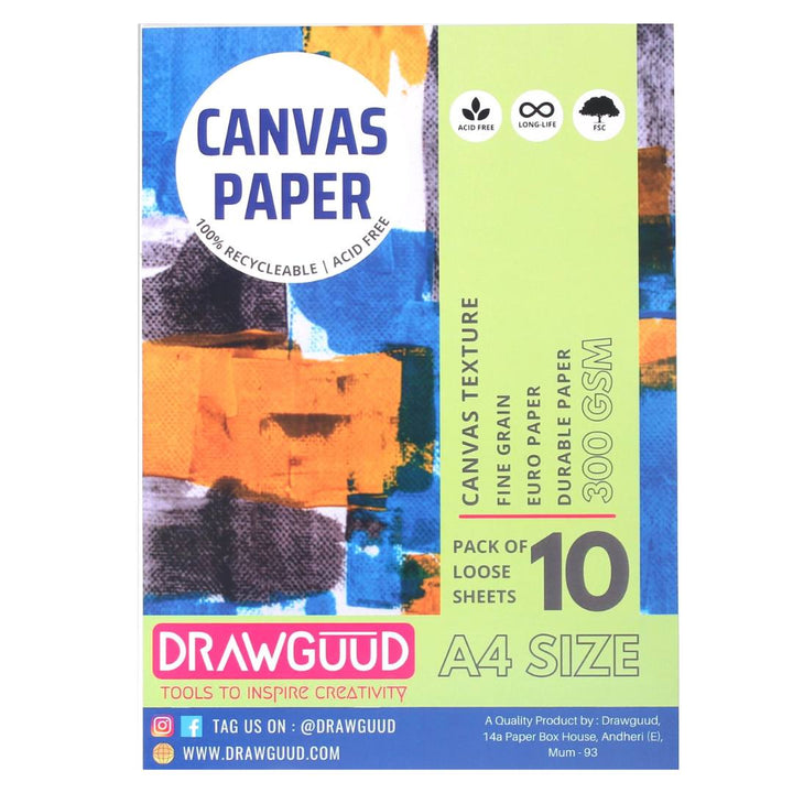 Drawguud Canvas Papers - SCOOBOO - 125-DW-CANV-A4 - Loose Sheets