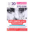 Drawguud White Charcoal & Soft Pastels Papers A4 - SCOOBOO - 146-DW-Charcoal-A4 - Loose Sheets