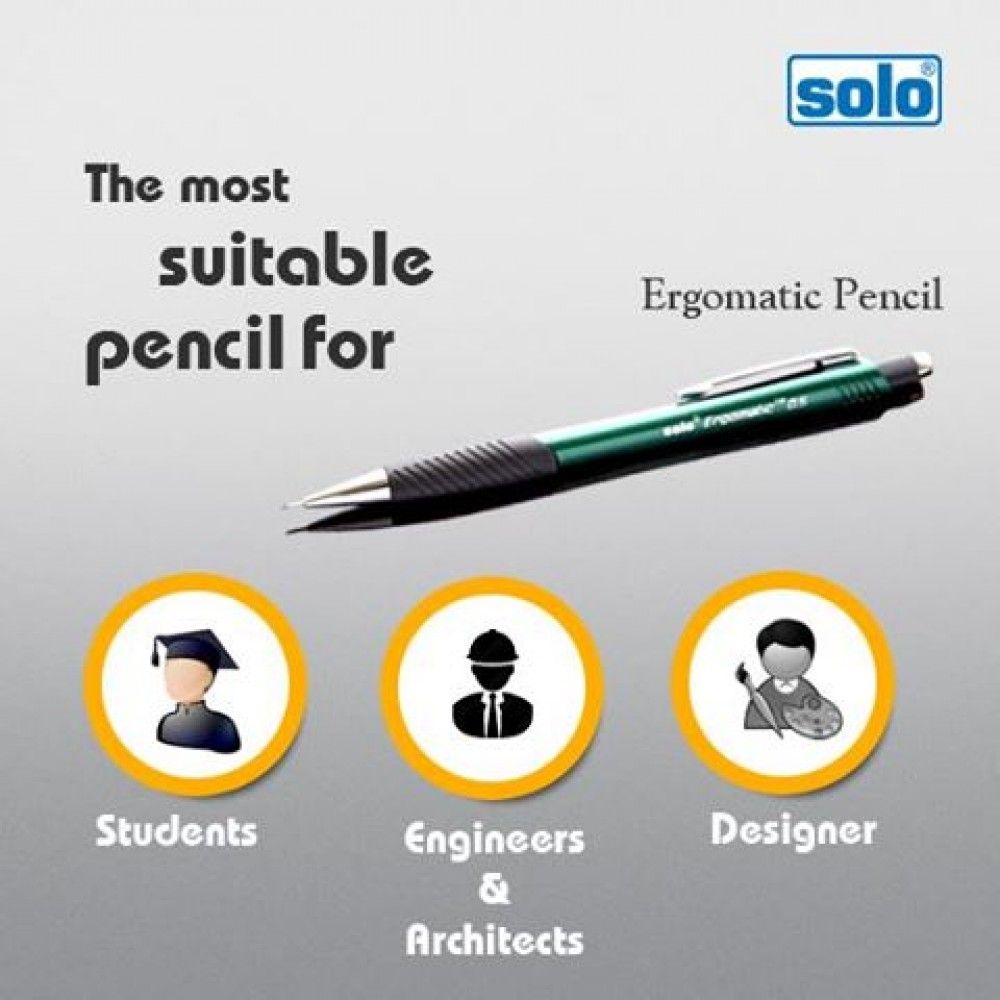 Solo Ergomatic Pencil 0.5mm One Set - SCOOBOO - PL405 - Mechanical Pencil