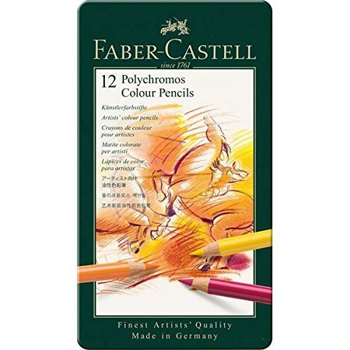 Faber-Castell 12 Polychromos Colour Pencils - SCOOBOO - 110012 - Coloured Pencils