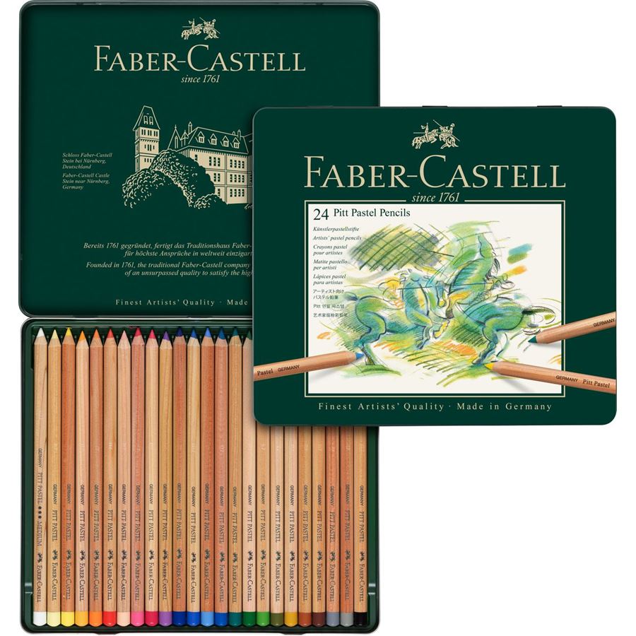 Faber-Castell 24Pitt Pastel Pencils - SCOOBOO - 112124 - Coloured Pencils