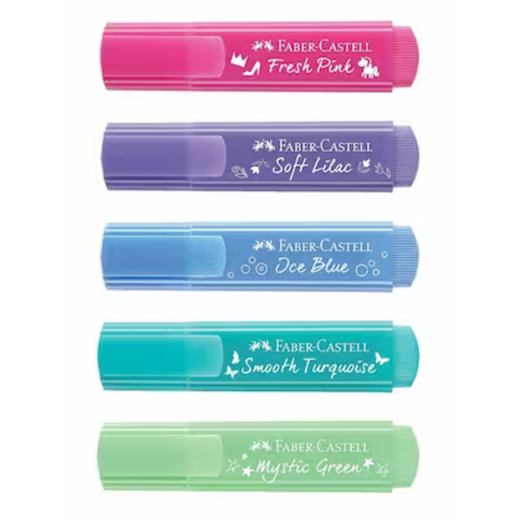 Faber-Castell 5 Textliner Pastel Highlighter - SCOOBOO - 55 35 05 - Highlighter